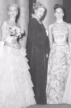 Evening gowns by Dorothy O'Hara, Orry-Kelly, Al Teitelbaum and Howard Greer. Published caption FORMAL ELEGANCE -- Evening mode originals by Dorothy O'Hara, Orry (1947)
