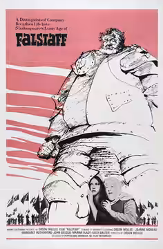 Poster for the 1967 U.S. release of the 1966 film, Chimes at Midnight, titled Falstaff