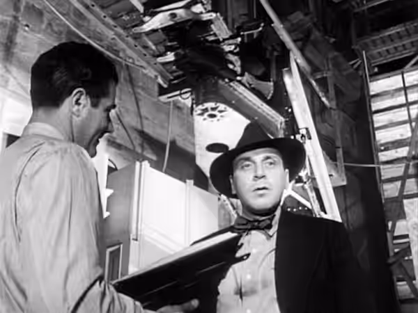 Screenshot of w:George Coulouris from the Citizen Kane trailer (1940)