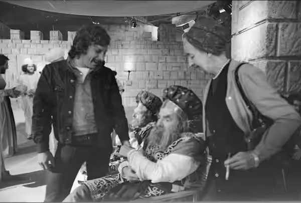 Shooting the new film "The Passover Plot" produced by Menahem Golan.