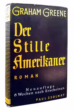 German book "Der stille Amerikaner" by Graham Greene (orig. "The Quiet American"), publisher: Paul Zsolnay, 1956