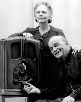 Photo of Edgar Bergen and Ellen Corby from the made for television movie, The Homecoming. This movie was aired before the beginning of the television series, Th