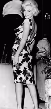 Marilyn Monroe on the set of Something's Got to Give in 1962 from the August 7, 1962 issue of Eureka Humboldt Standard page 3. Note this is a larger, better qua