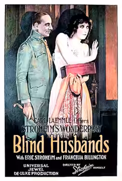 Film poster for Blind Husbands (1919).