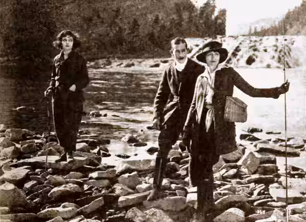 Still from the American drama film Conceit (1921), on page 63 of the August 14, 1920 Exhibitors Herald. The caption in the magazine uses an early working title 