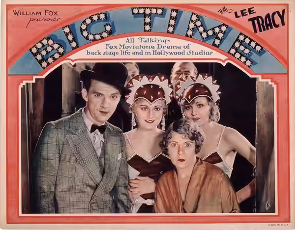 Lobby card for the American drama film 'Big Time (1929).
