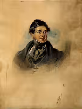 Edward Binns. Watercolour by A. Taylor, 1838. Iconographic Collections Keywords: binns, edward, d. 1851; portrait prints; Edward Binns