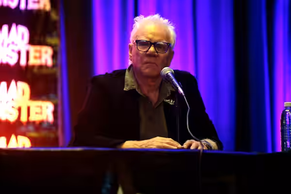 Malcolm McDowell speaking at the 2016 Mad Monster Arizona at the We-Ko-Pa Resort &amp; Conference Center in Scottsdale, Arizona. Please attribute to Gage Skidmo