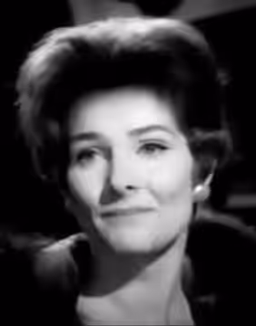 Adrienne Corri in the TV-series One Step Beyond, episode The Confession (cropped screenshot) (1961)