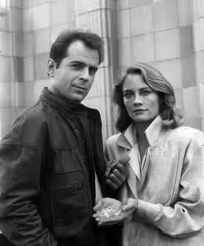 Bruce Willis and Cybill Shepherd star in Moonlighting," the detective comedy-drama (1985)