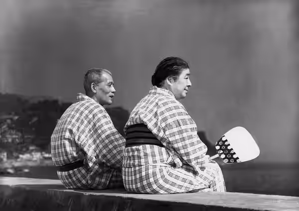 Chishū Ryū and Chieko Higashiyama in Tōkyō monogatari (東京物語) directed by Yasujirō Ozu - 1953