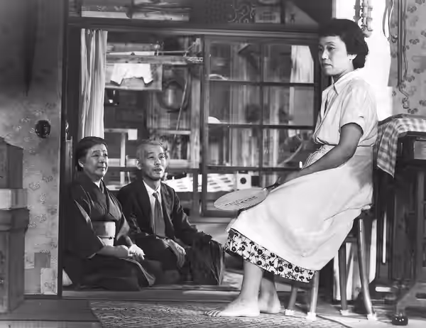 From left to right: Chieko Higashiyama, Chishū Ryū and Haruko Sugimura in Tōkyō monogatari (東京物語) directed by Yasujirō Ozu, 1953
