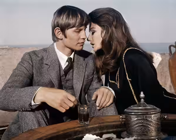 Michael York & Anouk Aimée - Somewhat muddled film version of Lawrence Durrell's ALEXANDRIA QUARTET, but beautiful people, locations. Among a group of the l