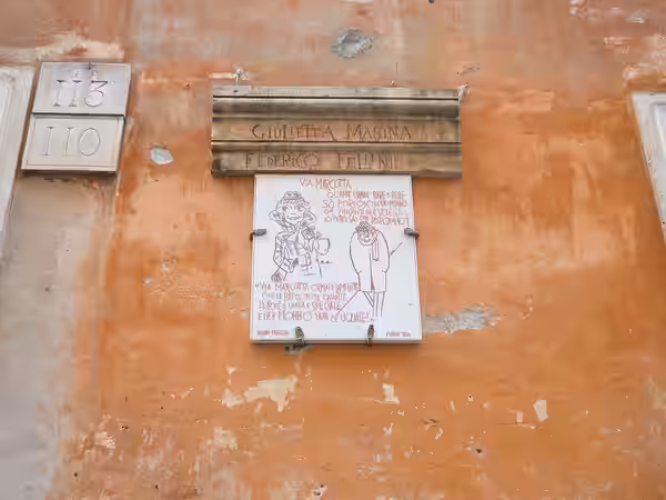 Roma, via Margutta: Memoria di Federico Fellini e Giulietta Masina sulla casa in cui abitarono (2008)