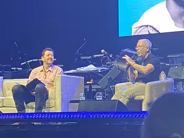 Ben Elton in conversation with Sam Longley on the Saturday, 12th of September Open Day at Perth Film Studios