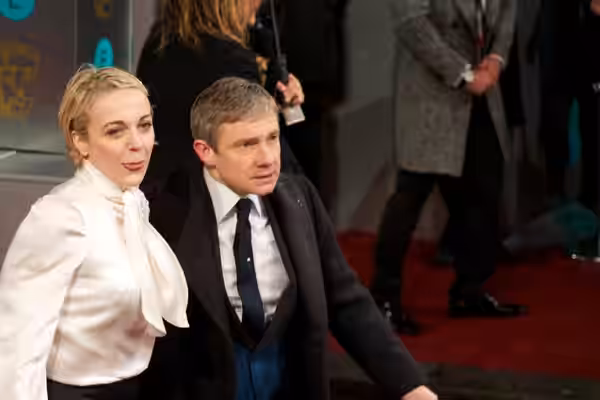 Amanda Abbington and Martin Freeman (2013)