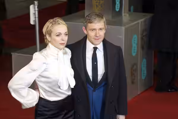 Amanda Abbington and Martin Freeman (2013)