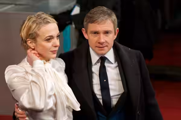 Amanda Abbington and Martin Freeman (2013)