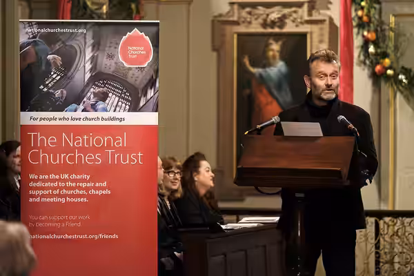 Hugh Dennis speaking in support of the National Churches Trust. (2017)