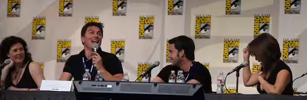 John and Naoko sing excerpts from Miss Saigon. They had previously played the leads in the musical together. At the comic-con Torchwood panel. (This is a photom (2008)