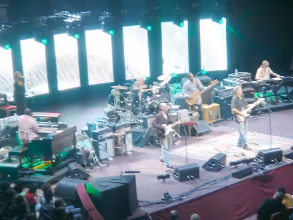Andy Fairweather-Low on stage with Eric Clapton at London's Royal Albert Hall on 23 May 2009