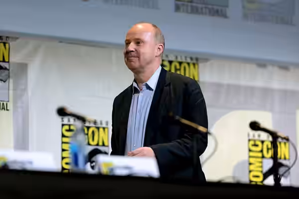 David Yates speaking at the 2016 San Diego Comic Con International, for "Fantastic Beasts and Where to Find Them", at the San Diego Convention Center in San Die