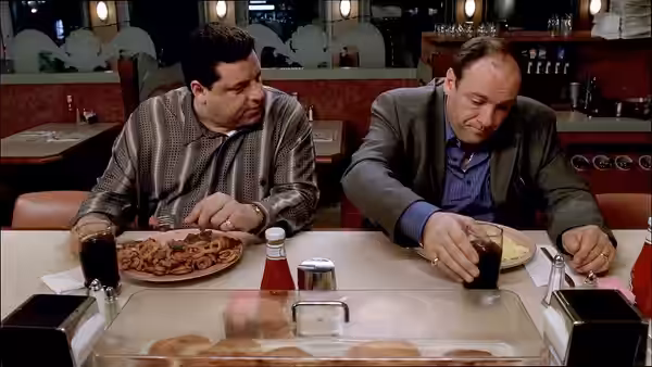 Bobby Baccalieri and Tony Soprano in "For All Debts Private and Public" (2024)