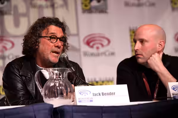 Jack Bender and Brian K. Vaughn speaking at the 2013 WonderCon at the Anaheim Convention Center in Anaheim, California. Please attribute to Gage Skidmore if use