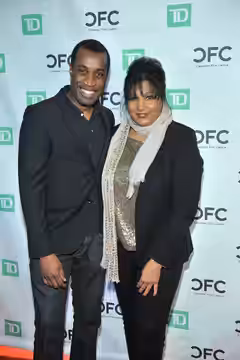 Pam Grier and Clement Virgo on the red carpet for the Black history Month event "An Evening with Pam Grier". To learn more, please visit: cfccreates.com/bhm (2012)