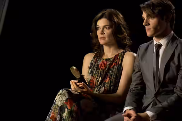 Betsy Brandt and RJ Mitte during the Peabody interview for "Breaking Bad" (2014)