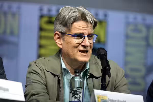 Peter Gould speaking at the 2018 San Diego Comic Con International, for "Better Call Saul", at the San Diego Convention Center in San Diego, California. Please 