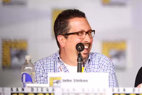 John Shiban speaking at the 2013 San Diego Comic Con International, for "The X-Files" 20th Anniversary panel, at the San Diego Convention Center in San Diego, C