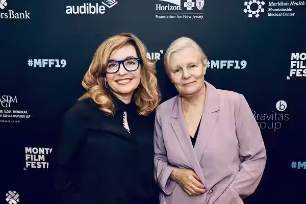 Guinevere Turner and Mary Harron at the premiere of Charlie Says during the Montclair Film Festival 2019.