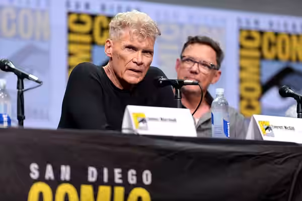 Everett McGill and Matthew Lillard speaking at the 2017 San Diego Comic Con International, for "Twin Peaks", at the San Diego Convention Center in San Diego, Ca