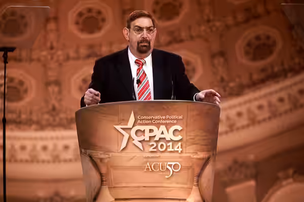 Pat Caddell speaking at the 2014 Conservative Political Action Conference (CPAC) in National Harbor, Maryland. Please attribute to Gage Skidmore if used elsewhe