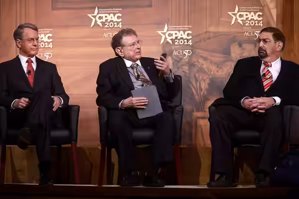 Whit Ayres, Ralph Hallow and Pat Cadell speaking at the 2014 Conservative Political Action Conference (CPAC) in National Harbor, Maryland. Please attribute to G