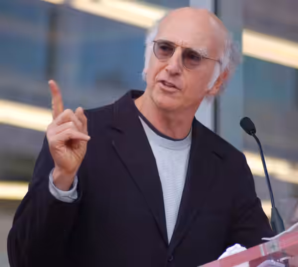 Larry David at a ceremony for Mary Steenburgen to receive a star on the Hollywood Walk of Fame. (2009)