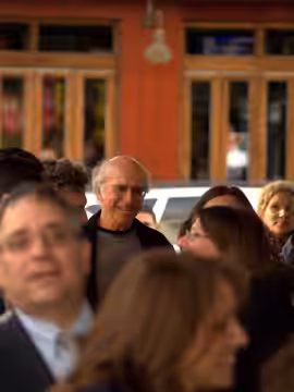 Larry David at the 2009 Tribeca Film Festival premier of the Farrelly Brothers-produced film Lost Son of Havana about Luis Tiant.