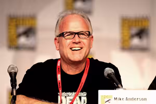 Director Mike B. Anderson on The Simpsons panel at the 2010 San Diego Comic Con in San Diego, California. Please attribute to Gage Skidmore if used elsewhere.