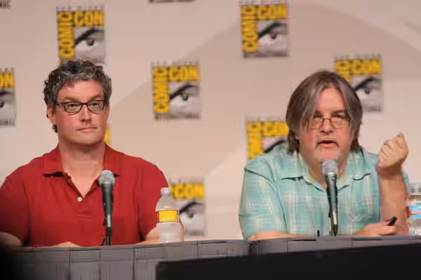 The Simpsons writer Al Jean and creator Matt Groening. (2009)