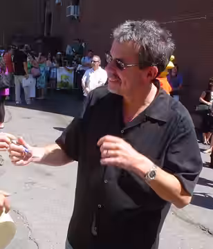 Mike Scully at the Simpsons Premiere in Springfield, Vermont