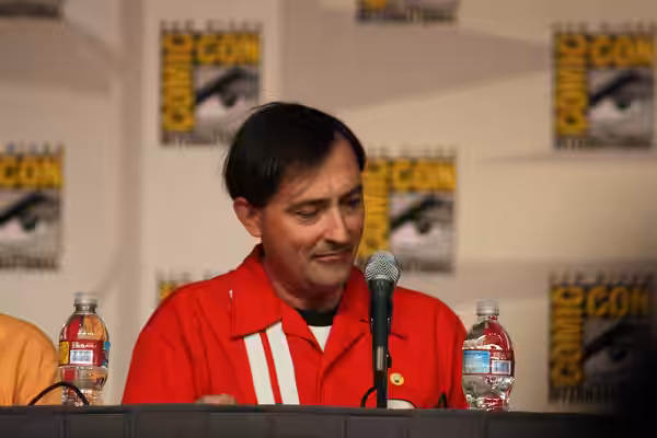 Writer Patric Verrone during the Futurama panel. (2009)