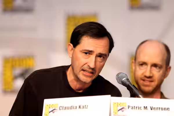 Patric Verrone on the Futurama panel at the 2010 San Diego Comic Con in San Diego, California. Please attribute to Gage Skidmore if used elsewhere.