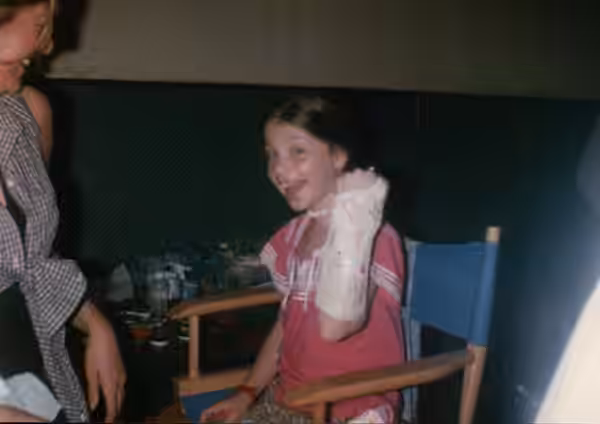 Child actress Michelle Trachtenberg in the summer of 1995, during the making of The Adventures of Pete &amp; Pete season 3, in New Jersey, USA.