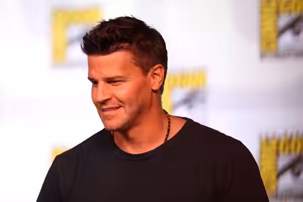 David Boreanaz speaking at the 2012 San Diego Comic-Con International in San Diego, California. Please attribute to Gage Skidmore if used elsewhere.