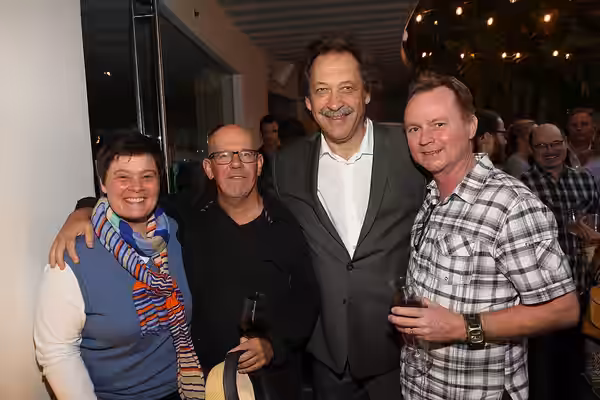 Kathryn Emslie and Charles Martin Smith, Slawko Klymkiw, and Bob Munroe At a reception on March 19, 2014 in Beverly Hills, the Canadian Film Centre (CFC) proudl