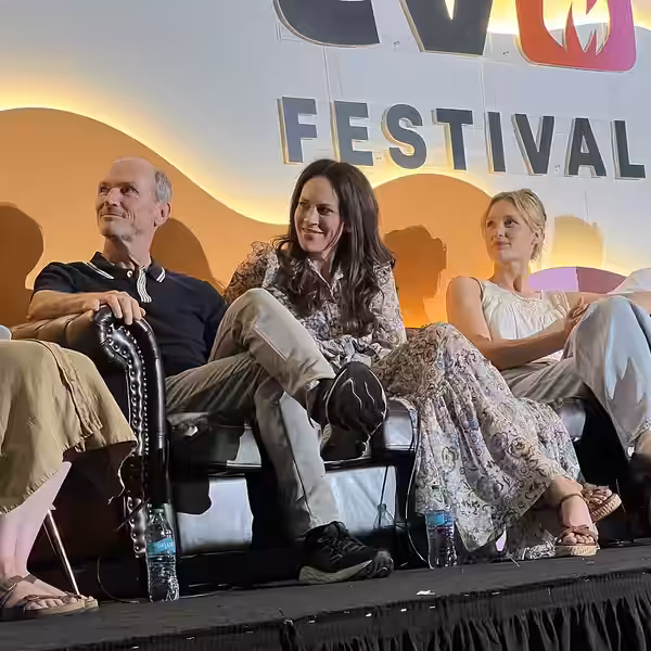 ATX TV Festival - Halt and Catch Fire - 10 Years Anniversary Panel - (L-R) Toby Huss, Annabeth Gish, Kerry Bishé © 2024 by Evan D. Caffee is licensed under CC B
