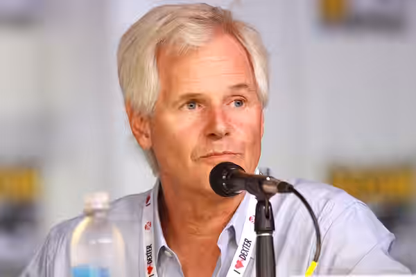 Chris Carter speaking at the 2013 San Diego Comic Con International, for "The X-Files" 20th Anniversary panel, at the San Diego Convention Center in San Diego, 
