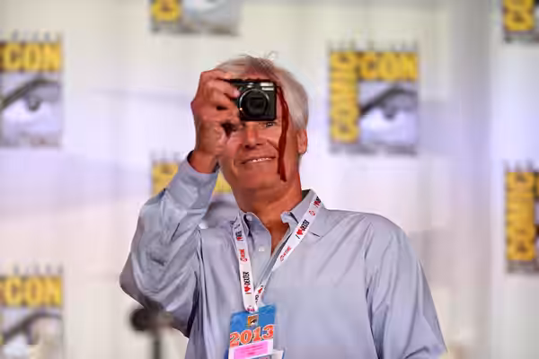 Chris Carter speaking at the 2013 San Diego Comic Con International, for "The X-Files" 20th Anniversary panel, at the San Diego Convention Center in San Diego, 