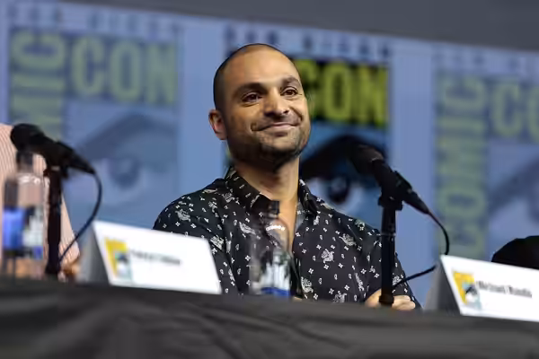 Michael Mando speaking at the 2018 San Diego Comic Con International, for "Better Call Saul", at the San Diego Convention Center in San Diego, California. Pleas
